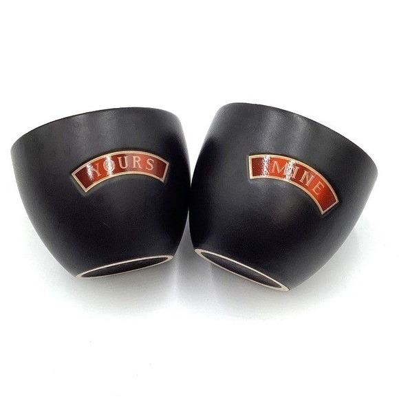 Baileys Irish Cream Other - Baileys‎ Irish Cream Yours & Mine Black Ceramic Tumbler Cups Set of 2 Barware